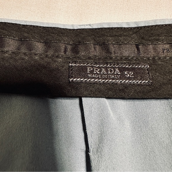PRADA 2017 teal blue polyester blend one back pocket trousers pants 
S 52 - Picture 9 of 16